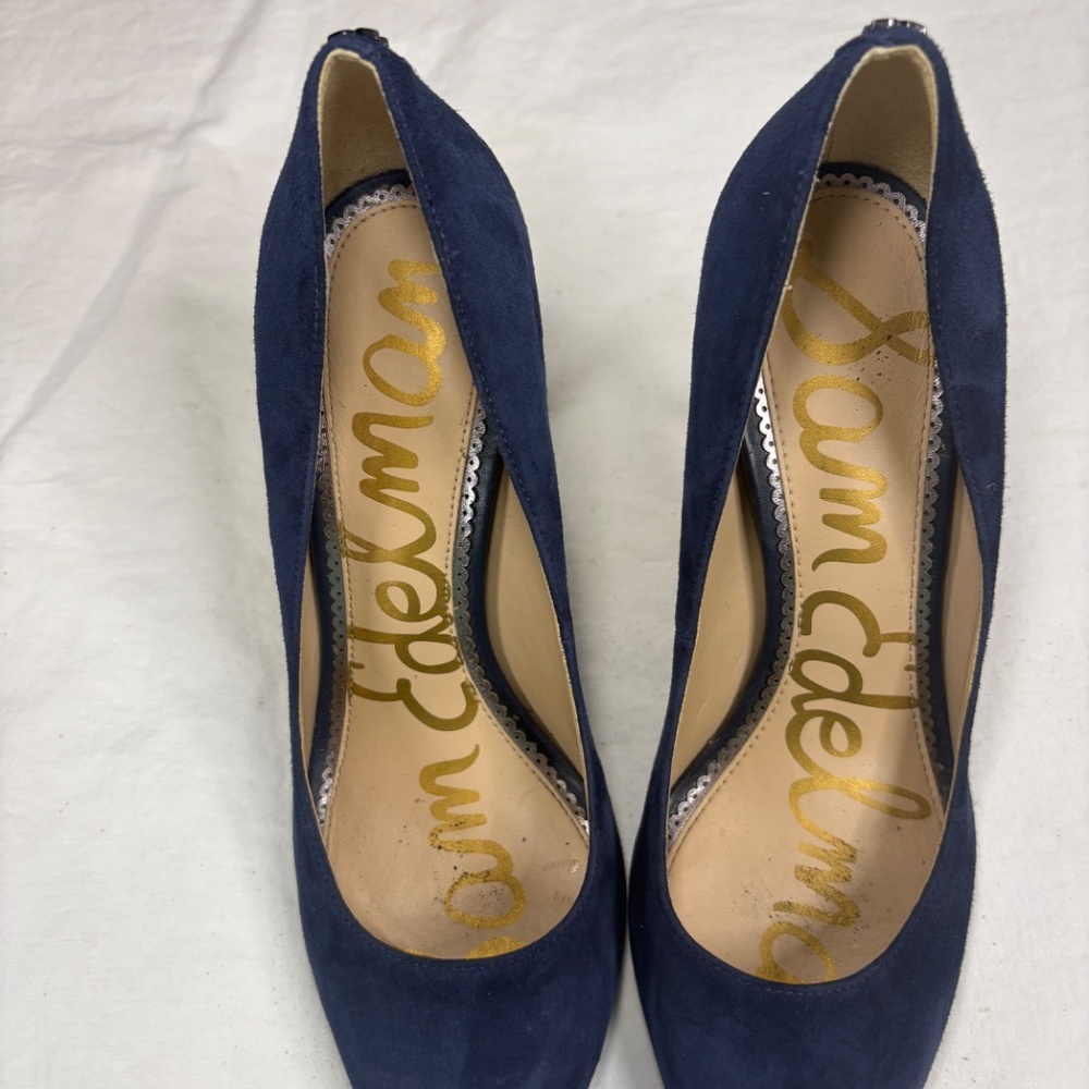 Sam Edelman Women's Hazel Pointed Toe High-Heel Pumps Shoes Suede Navy Size 6 - Picture 13 of 14